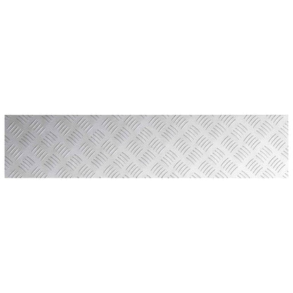 Stair Tread Rectangular 2 pcs Silver 90 x 20 cm Aluminium