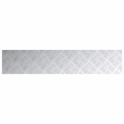 Stair Tread Rectangular 2 pcs Silver 100 x 20 cm Aluminium
