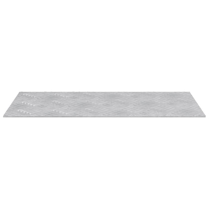 Stair Tread Rectangular 4 pcs Silver 50 x 25 cm Aluminium