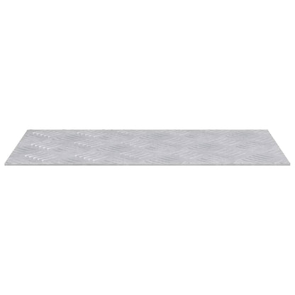 Stair Tread Rectangular 2 pcs Silver 50 x 25 cm Aluminium