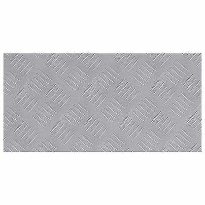 Stair Tread Rectangular 4 pcs Silver 50 x 25 cm Aluminium