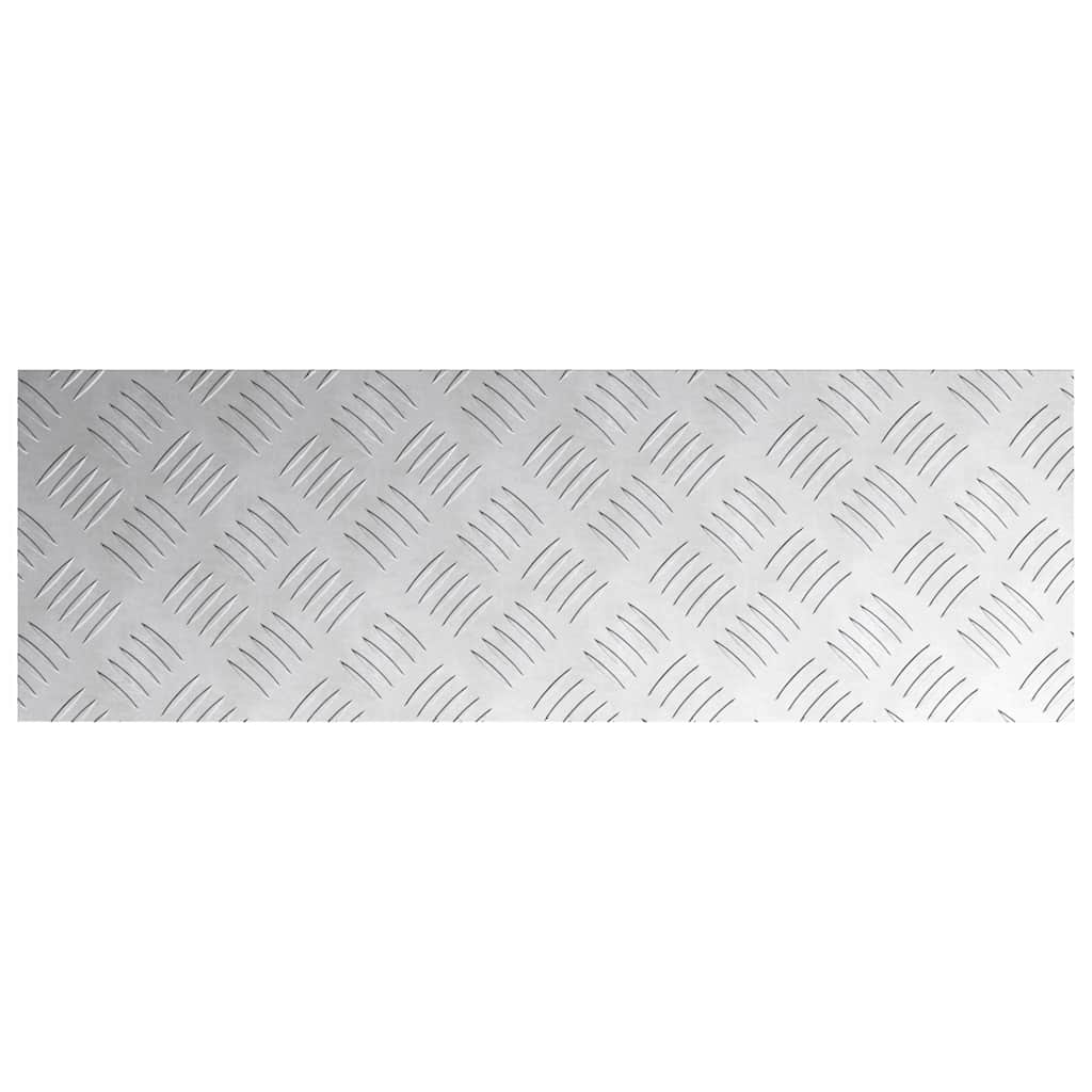 Stair Tread Rectangular 4 pcs Silver 75 x 25 cm Aluminium