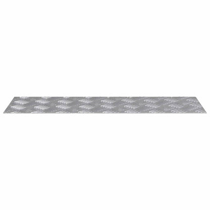 Stair Tread Rectangular 2 pcs Silver 75 x 25 cm Aluminium