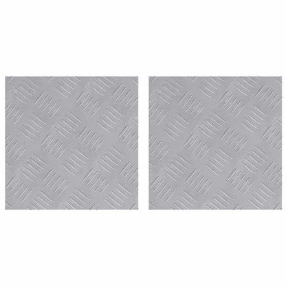 Stair Tread Square 2 pcs Silver 30 x 30 cm Aluminium