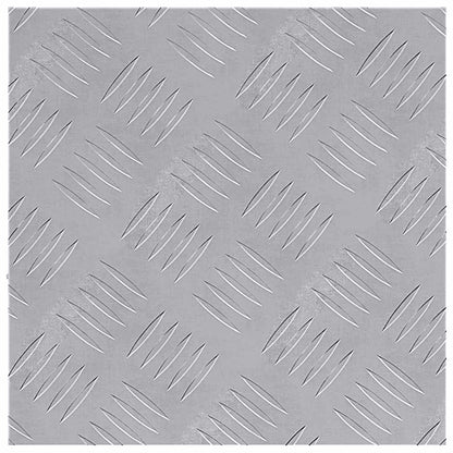 Stair Tread Square 2 pcs Silver 30 x 30 cm Aluminium