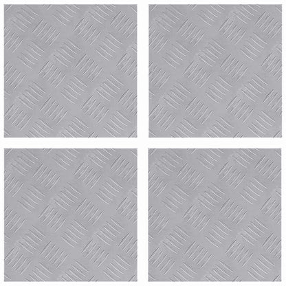 Stair Tread Square 4 pcs Silver 30 x 30 cm Aluminium