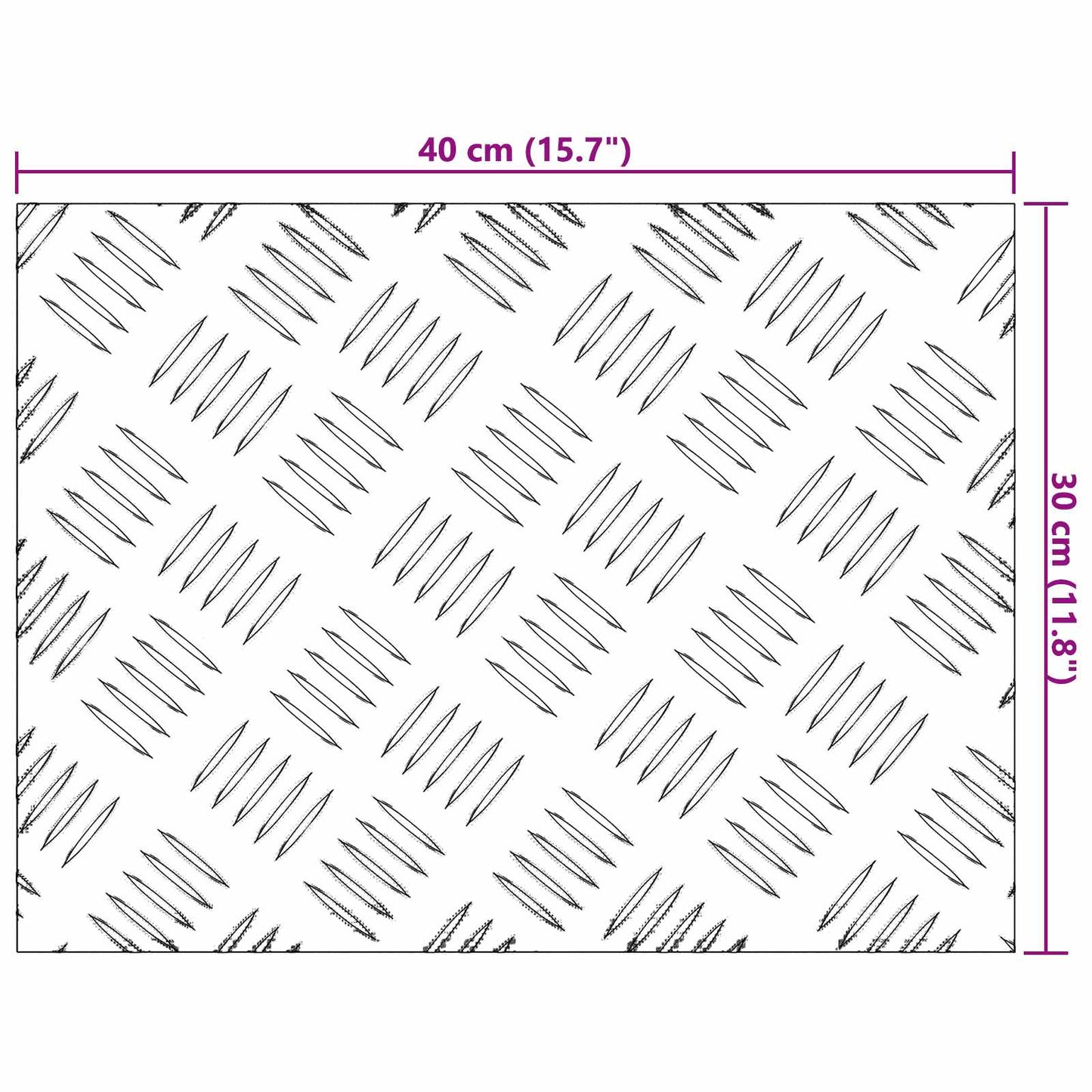 Stair Tread Rectangular 2 pcs Silver 40 x 30 cm Aluminium