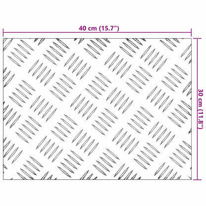 Stair Tread Rectangular 2 pcs Silver 40 x 30 cm Aluminium