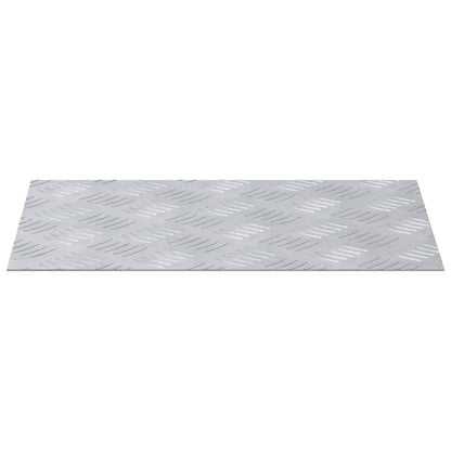 Stair Tread Rectangular 4 pcs Silver 40 x 30 cm Aluminium