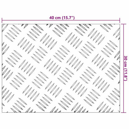 Stair Tread Rectangular 4 pcs Silver 40 x 30 cm Aluminium