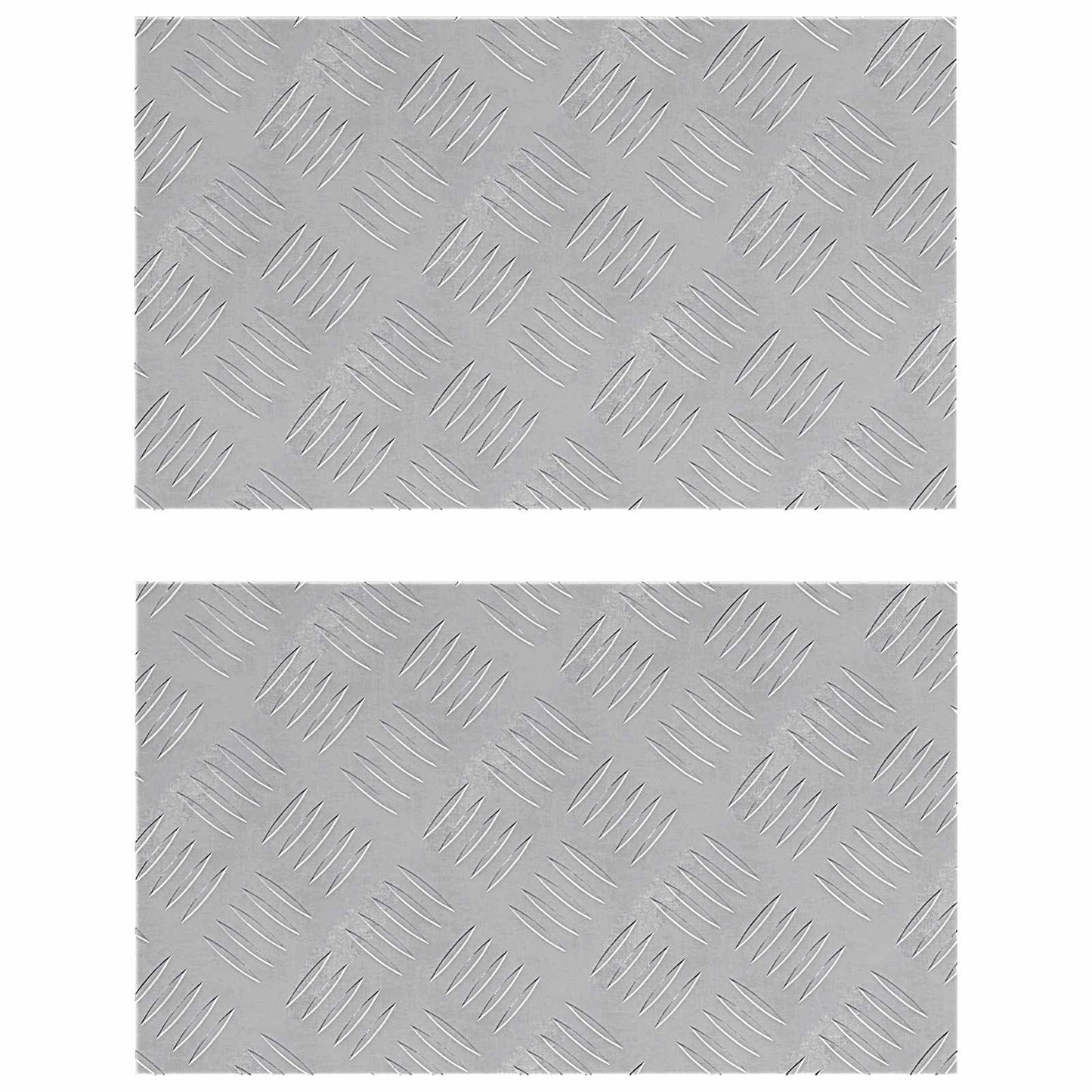 Stair Tread Rectangular 2 pcs Silver 50 x 30 cm Aluminium