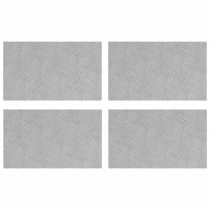 Stair Tread Rectangular 4 pcs Silver 50 x 30 cm Aluminium