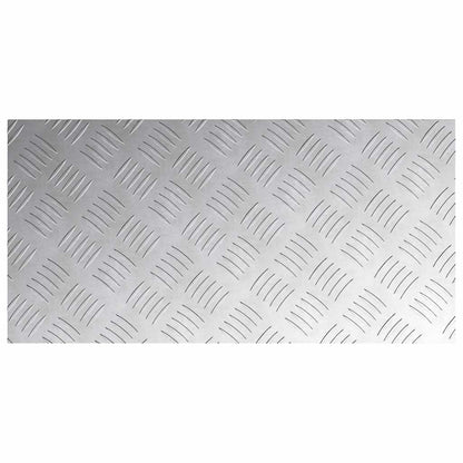 Stair Tread Rectangular 2 pcs Silver 60 x 30 cm Aluminium