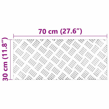 Stair Tread Rectangular 2 pcs Silver 70 x 30 cm Aluminium
