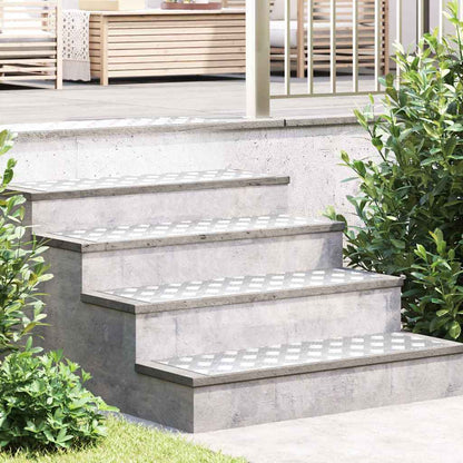 Stair Tread Rectangular 2 pcs Silver 90 x 30 cm Aluminium