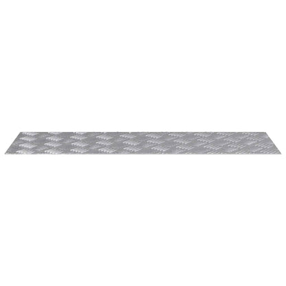 Stair Tread Rectangular 2 pcs Silver 90 x 30 cm Aluminium