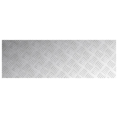 Stair Tread Rectangular 2 pcs Silver 90 x 30 cm Aluminium