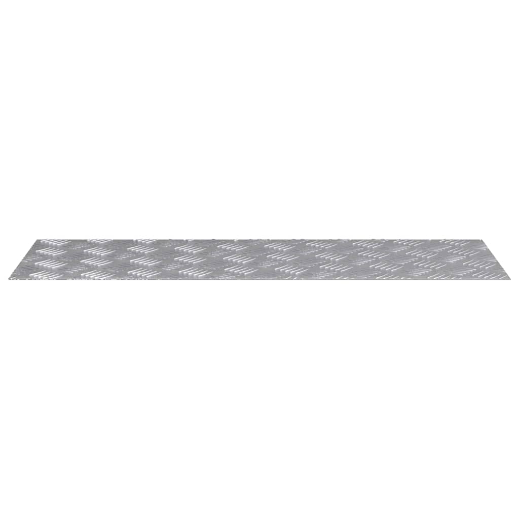 Stair Tread Rectangular 4 pcs Silver 90 x 30 cm Aluminium