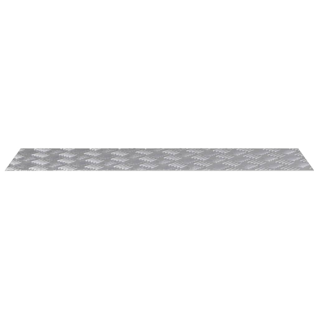 Stair Tread Rectangular 4 pcs Silver 100 x 30 cm Aluminium
