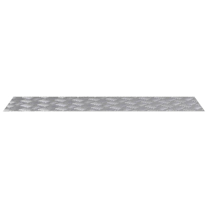 Stair Tread Rectangular 4 pcs Silver 100 x 30 cm Aluminium