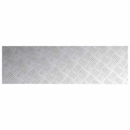 Stair Tread Rectangular 2 pcs Silver 100 x 30 cm Aluminium