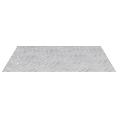 Stair Tread Square 2 pcs Silver 40 x 40 cm Aluminium