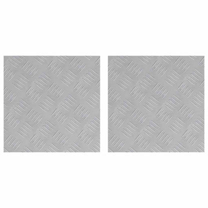 Stair Tread Square 2 pcs Silver 40 x 40 cm Aluminium