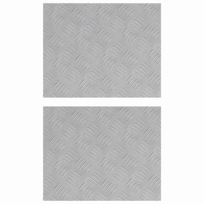 Stair Tread Rectangular 2 pcs Silver 50 x 40 cm Aluminium