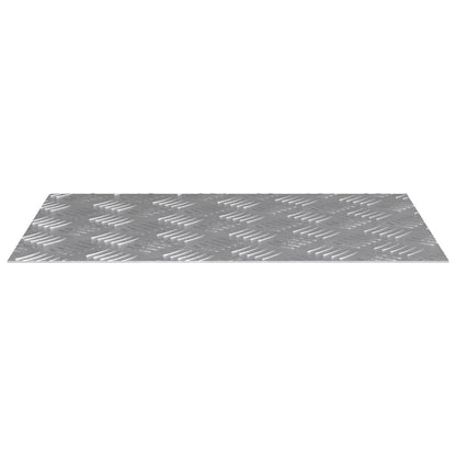 Stair Tread Rectangular 4 pcs Silver 60 x 40 cm Aluminium