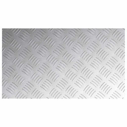 Stair Tread Rectangular 2 pcs Silver 70 x 40 cm Aluminium