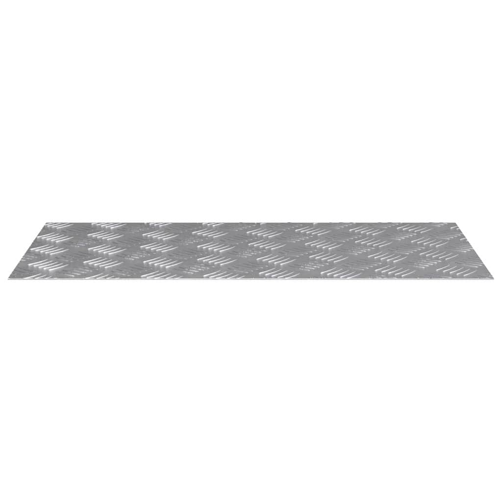 Stair Tread Rectangular 2 pcs Silver 80 x 40 cm Aluminium