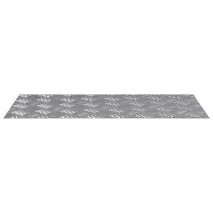 Stair Tread Rectangular 2 pcs Silver 80 x 40 cm Aluminium