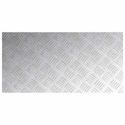 Stair Tread Rectangular 2 pcs Silver 80 x 40 cm Aluminium