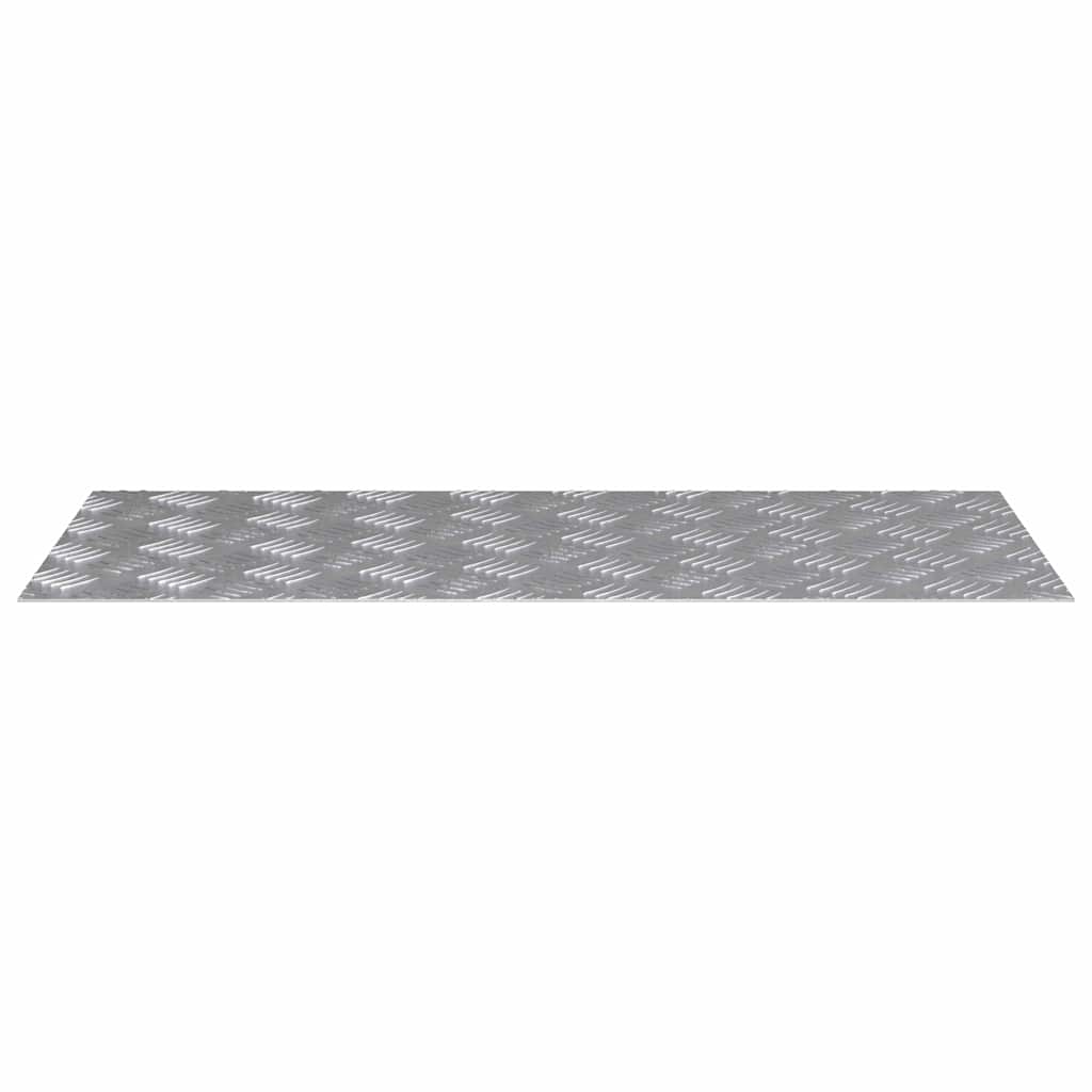 Stair Tread Rectangular 2 pcs Silver 90 x 40 cm Aluminium