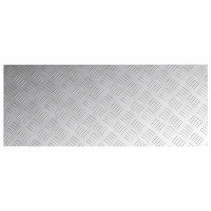 Stair Tread Rectangular 2 pcs Silver 100 x 40 cm Aluminium