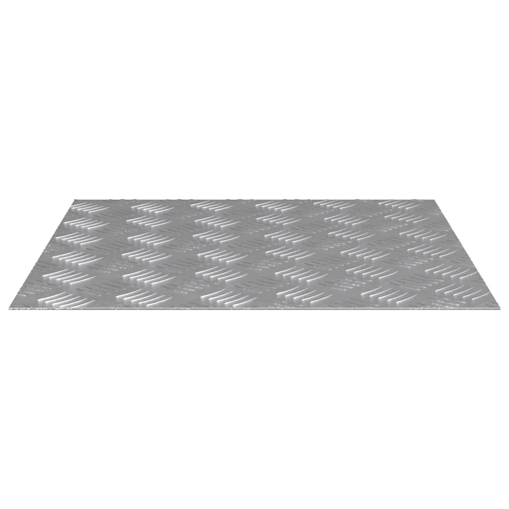 Stair Tread Square 4 pcs Silver 50 x 50 cm Aluminium
