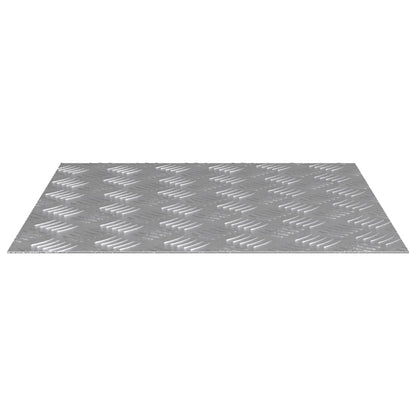Stair Tread Square 4 pcs Silver 50 x 50 cm Aluminium