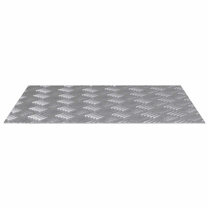 Stair Tread Rectangular 2 pcs Silver 60 x 50 cm Aluminium