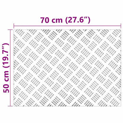 Stair Tread Rectangular 4 pcs Silver 70 x 50 cm Aluminium