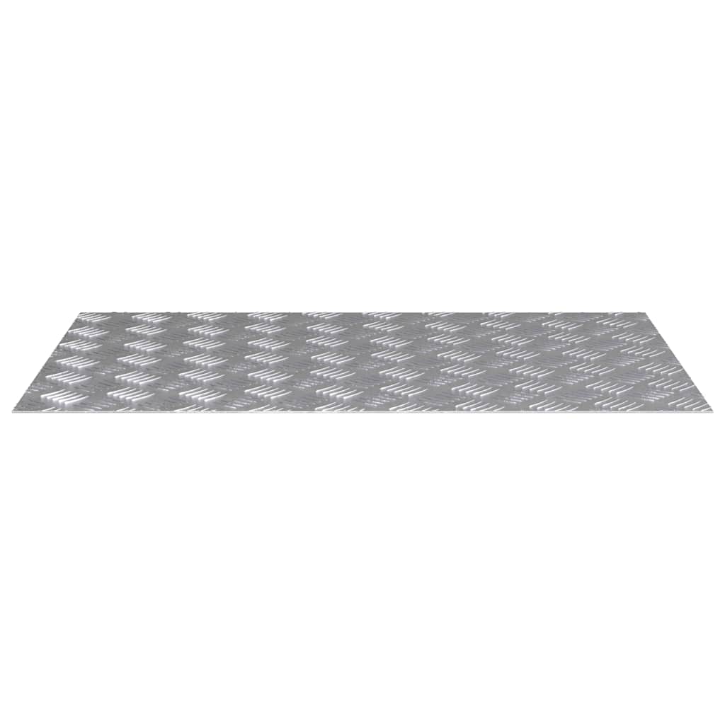 Stair Tread Rectangular 2 pcs Silver 80 x 50 cm Aluminium