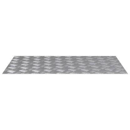 Stair Tread Rectangular 2 pcs Silver 80 x 50 cm Aluminium