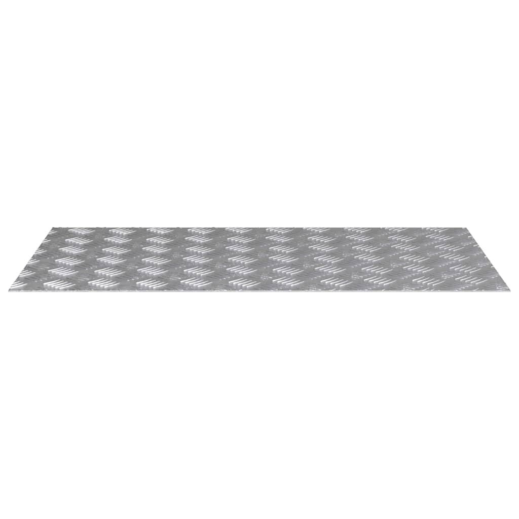 Stair Tread Rectangular 2 pcs Silver 90 x 50 cm Aluminium