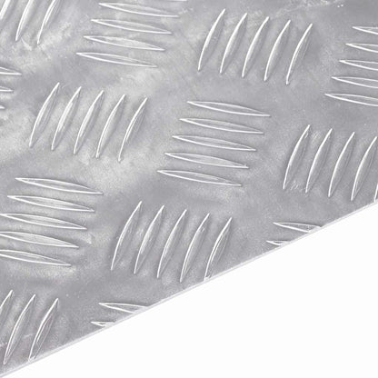 Stair Tread Rectangular 2 pcs Silver 100 x 50 cm Aluminium