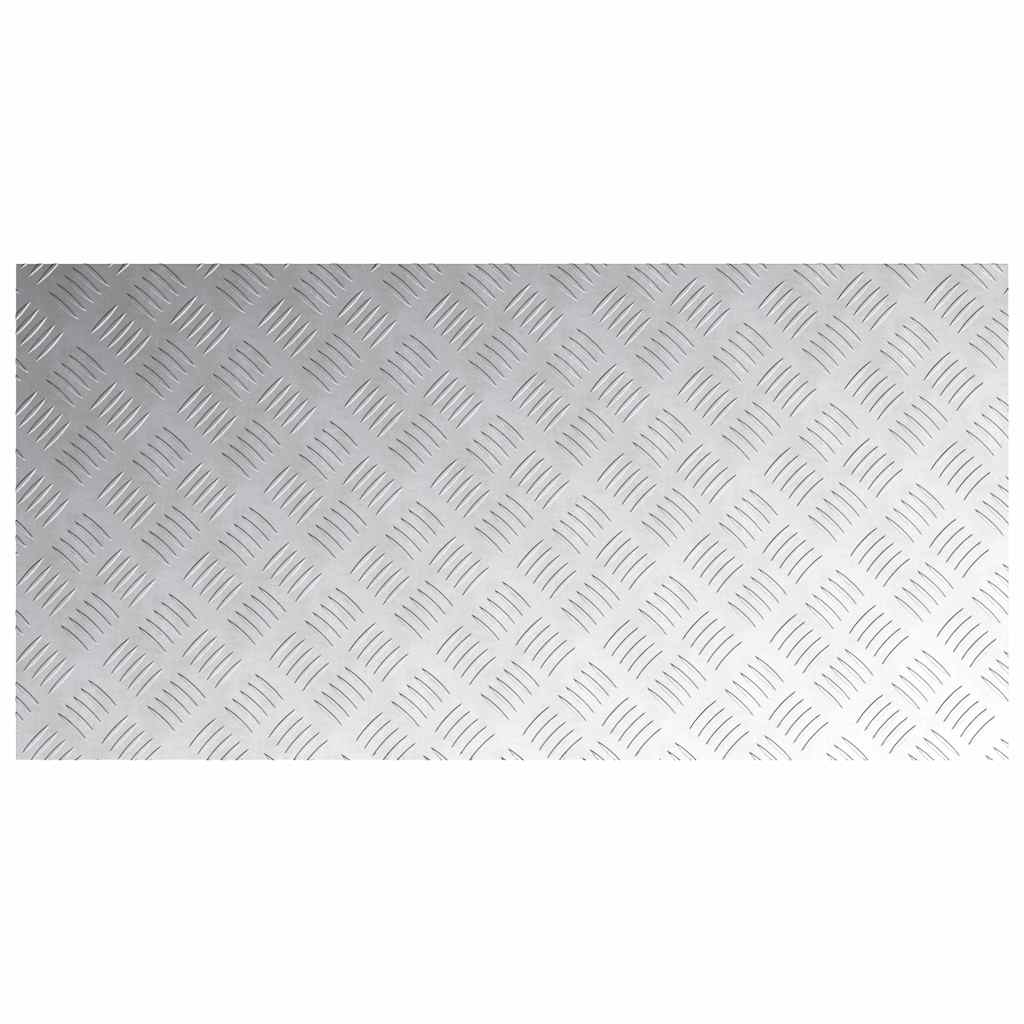Stair Tread Rectangular 2 pcs Silver 100 x 50 cm Aluminium