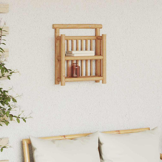 Wall Shelf with Shelf Natural 40 x 13 x 44 cm Bamboo