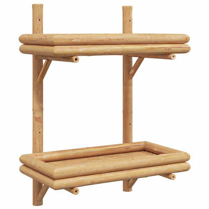 Wall Shelf with Shelf Wall-mounted Brown 39 x 26 x 60 cm Bamboo