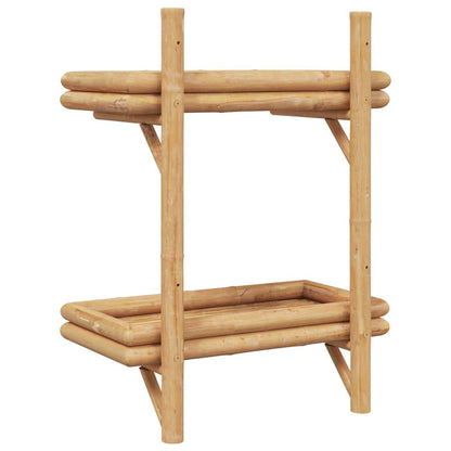 Wall Shelf with Shelf Wall-mounted Brown 39 x 26 x 60 cm Bamboo