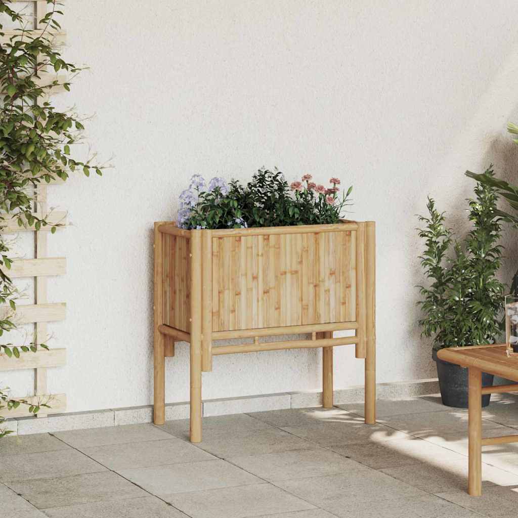 Raised Bed Brown 70 x 35 x 70 cm Bamboo