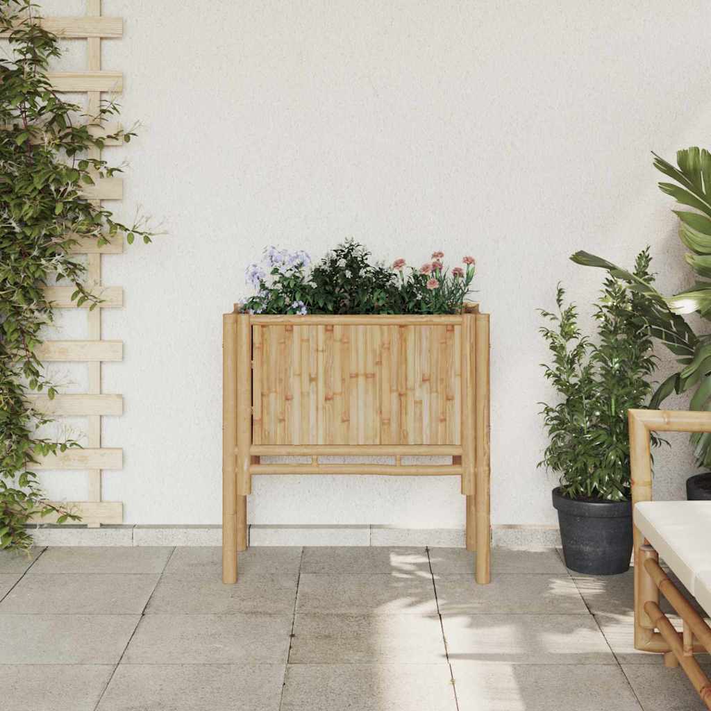Raised Bed Brown 70 x 35 x 70 cm Bamboo
