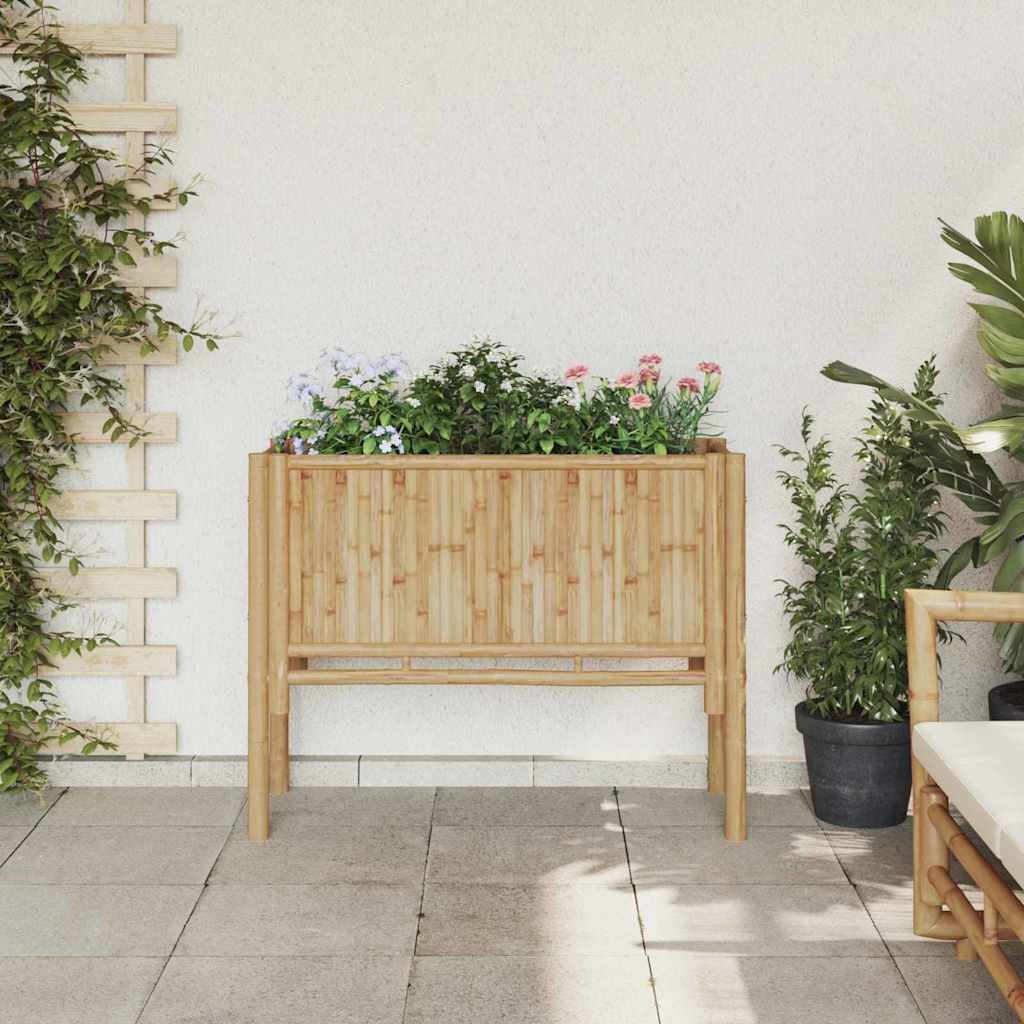 Raised Bed Brown 90 x 35 x 70 cm Bamboo